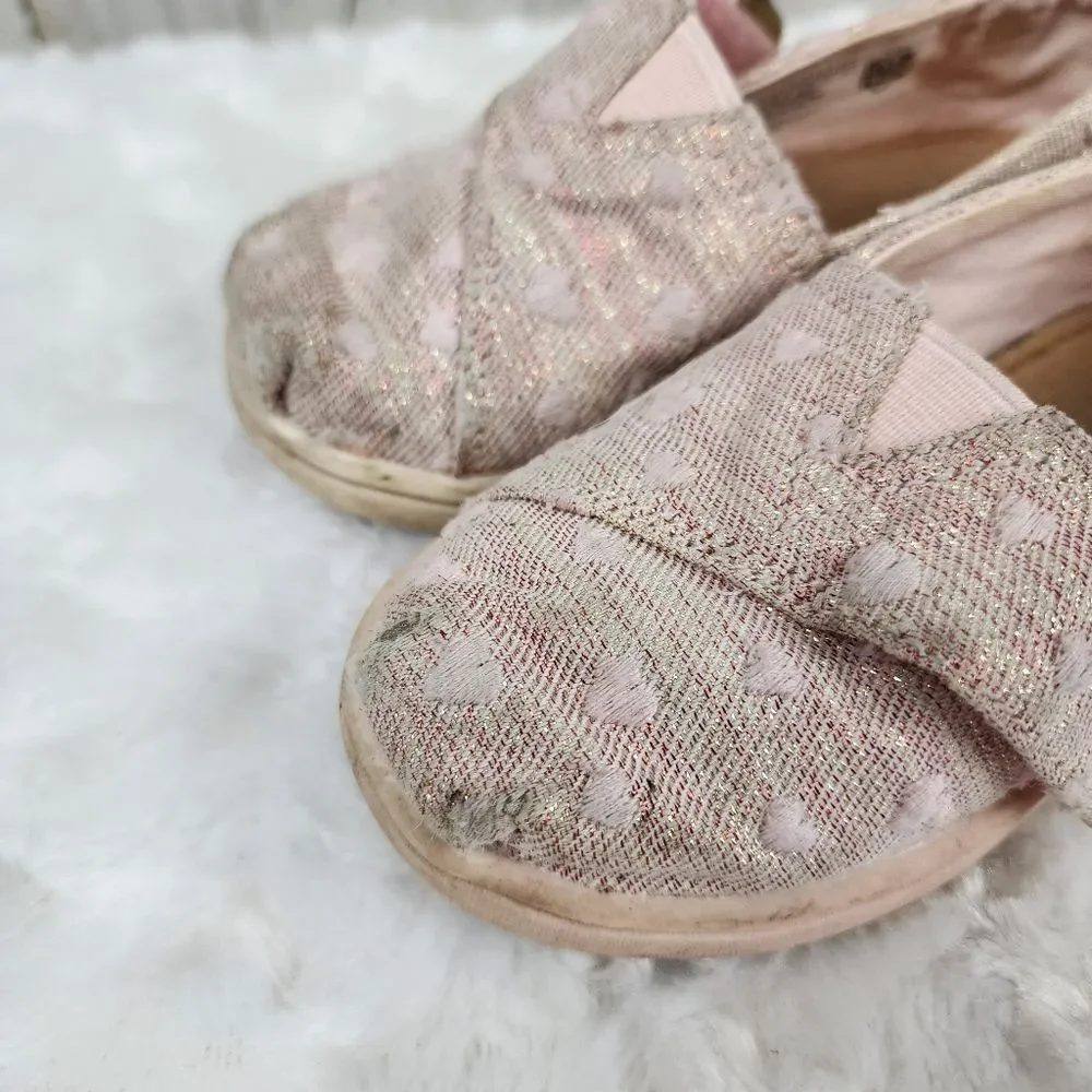 Toms Alpargata Pink Flats Size T7